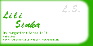 lili sinka business card